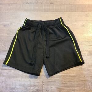 Old navy boy athletic shorts black with yellow striped sides